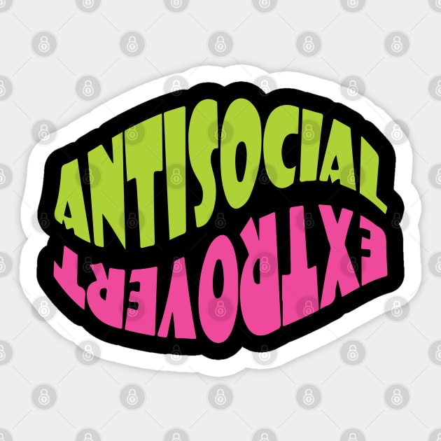 Antisocial Extrovert Sticker by Capricorn Jones